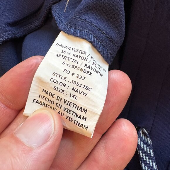 Jaanuu Women's Scrub Jogger Pant- NAVY- 1XL - Picture 4 of 5